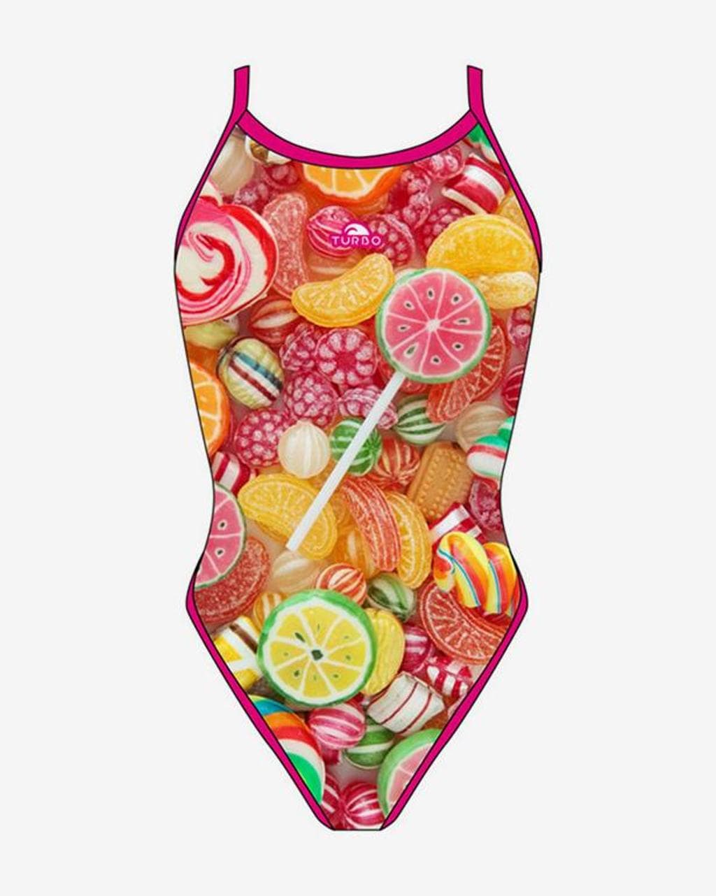 Maillot de bain de natation Turbo Sweet orange rose femme - XL
